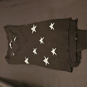 Bailey Rose Girls' Black Star Sweater, Size Small (Women's or Teen Girls).